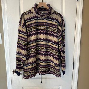 Sostanzo | VTG Cabin Lodge Ski Southwest Aztec Print Pullover Sweater LS Large L